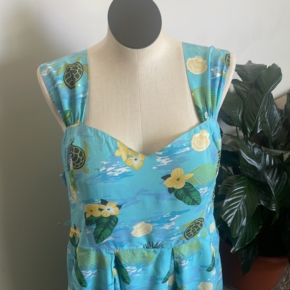 ModCloth dress Jill Tropical powder blue floral
Turtles Swing plus dress Sz 20 - Picture 6 of 11